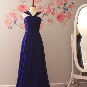 Ralph Lauren-Blue Lace Midnight Dress